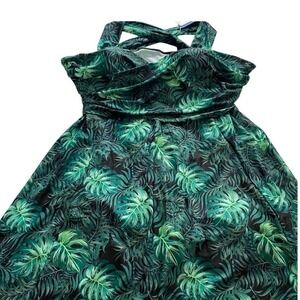 Swimsuit Cocopear 5XL NWT Green Black leaf print romper Plus Size One Piece